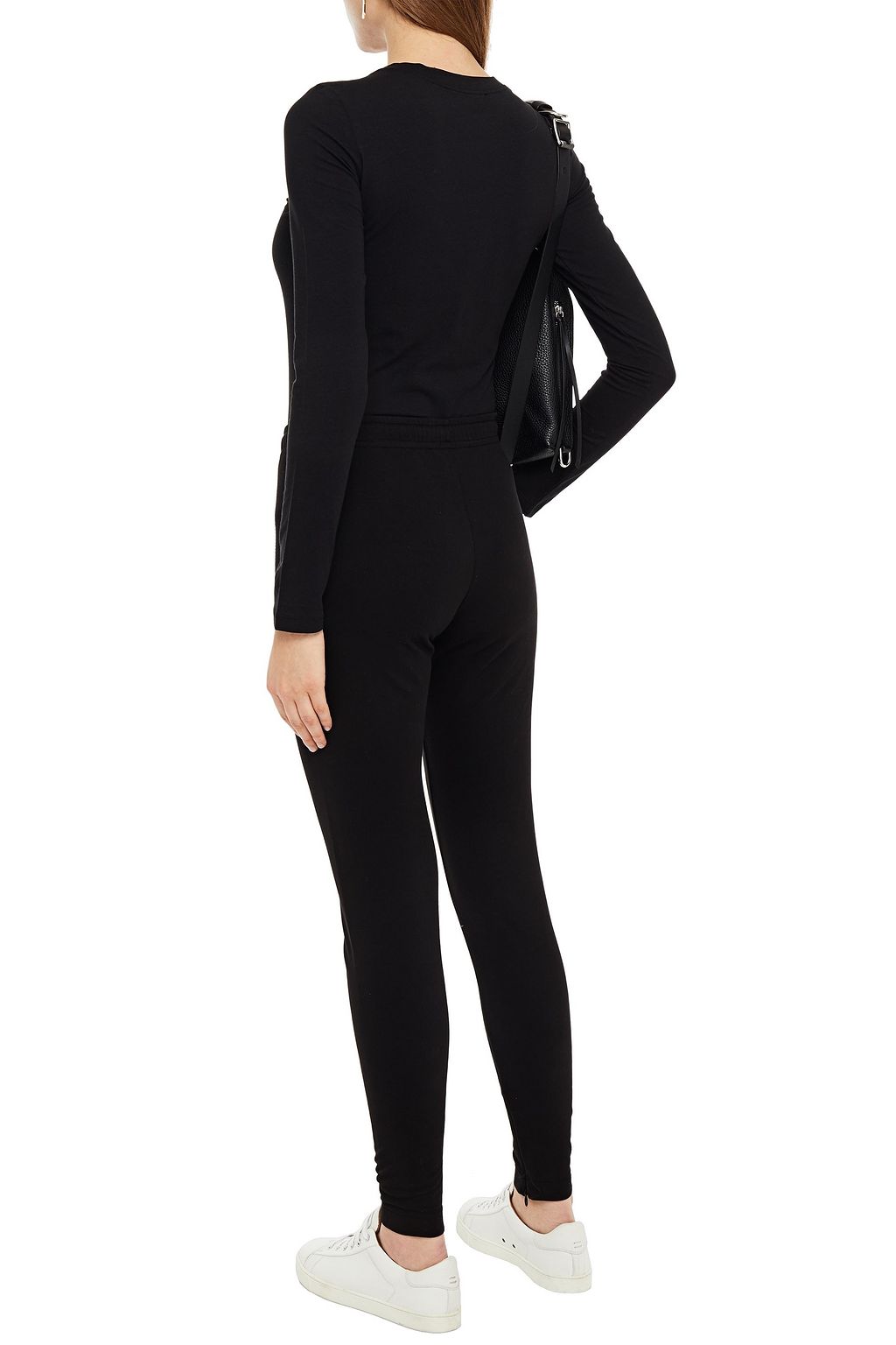 LOVE MOSCHINO Crystal-embellished cotton-blend fleece track pants
