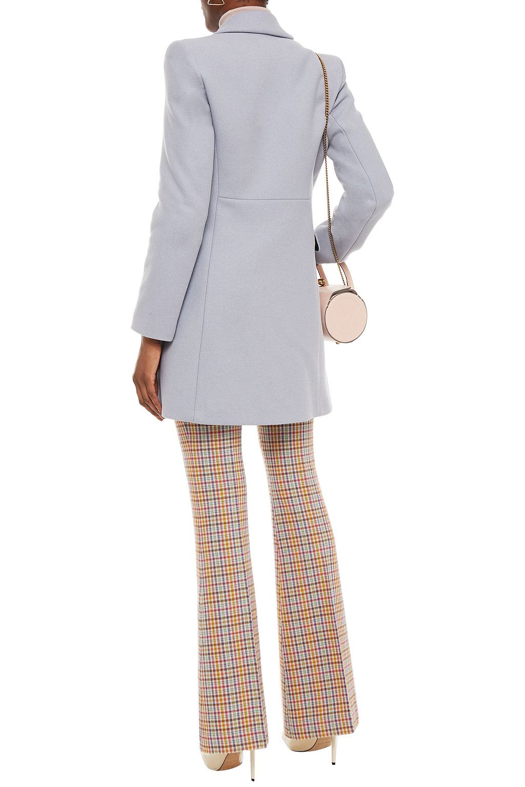 LOVE MOSCHINO Embellished wool-blend twill coat
