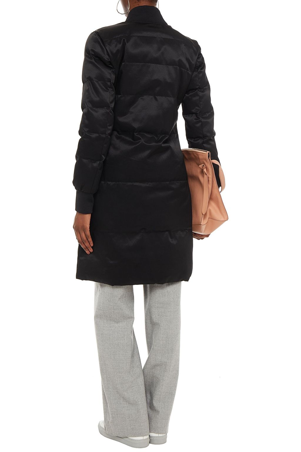 LOVE MOSCHINO Quilted cotton-blend satin-twill coat