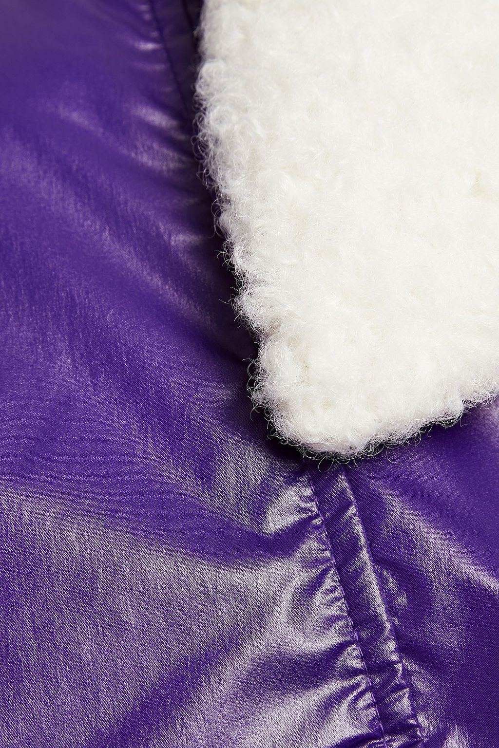 LOVE MOSCHINO Faux shearling-trimmed shell jacket