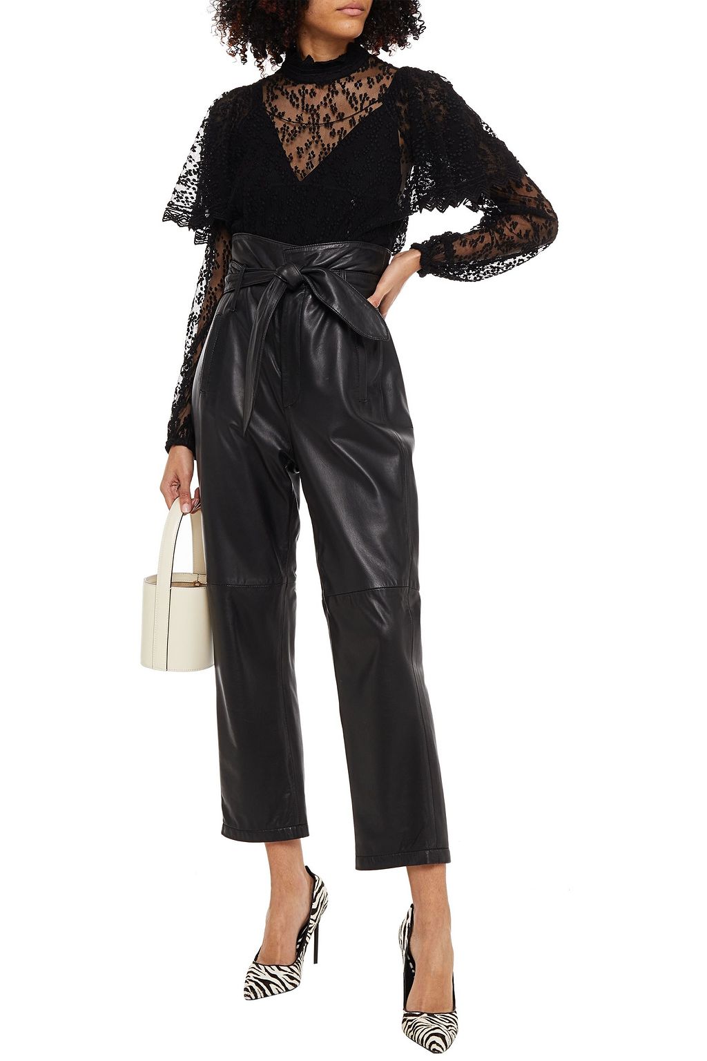 PHILOSOPHY DI LORENZO SERAFINI Layered embroidered cotton-blend tulle blouse