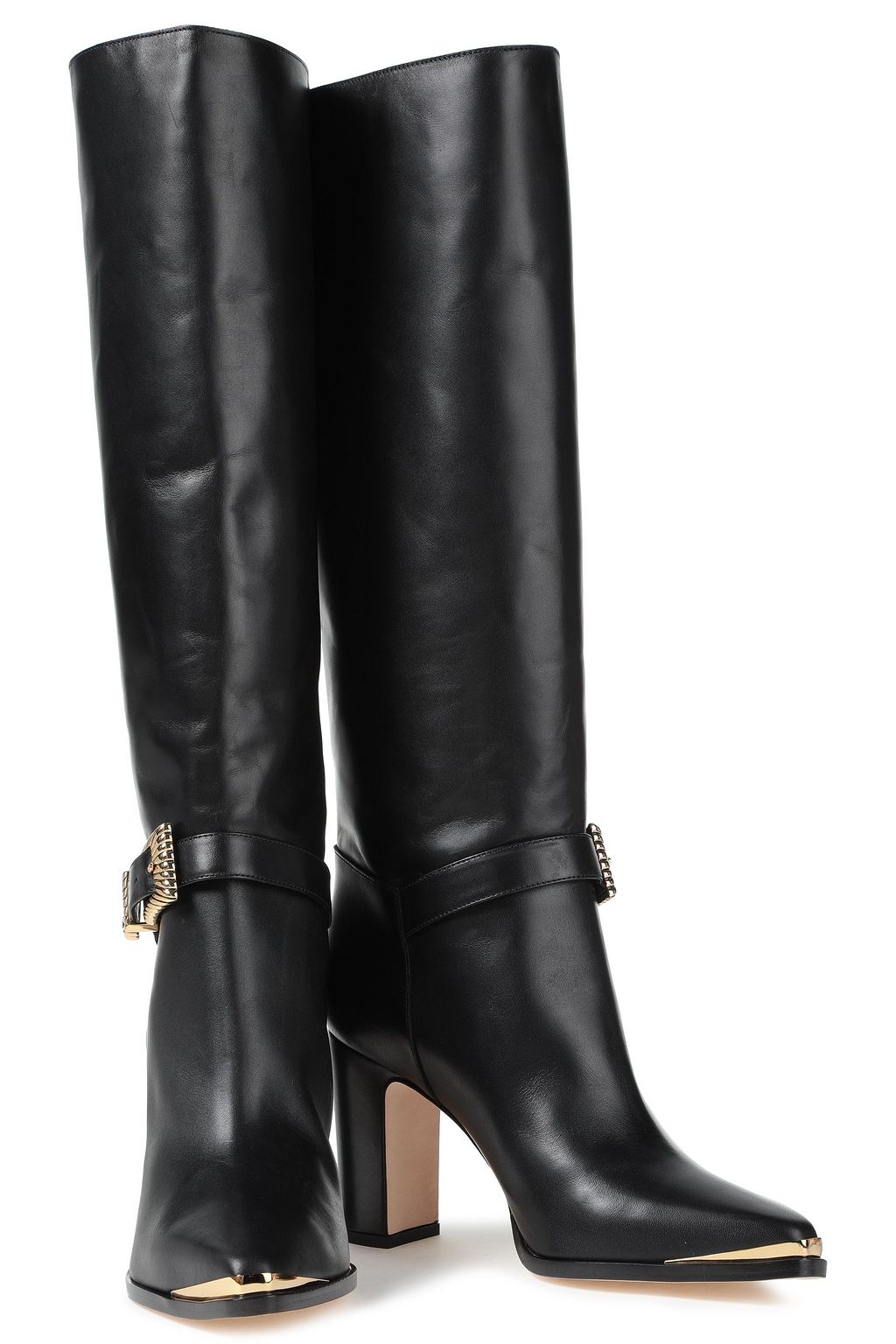 ALBERTA FERRETTI Buckle-embellished leather boots