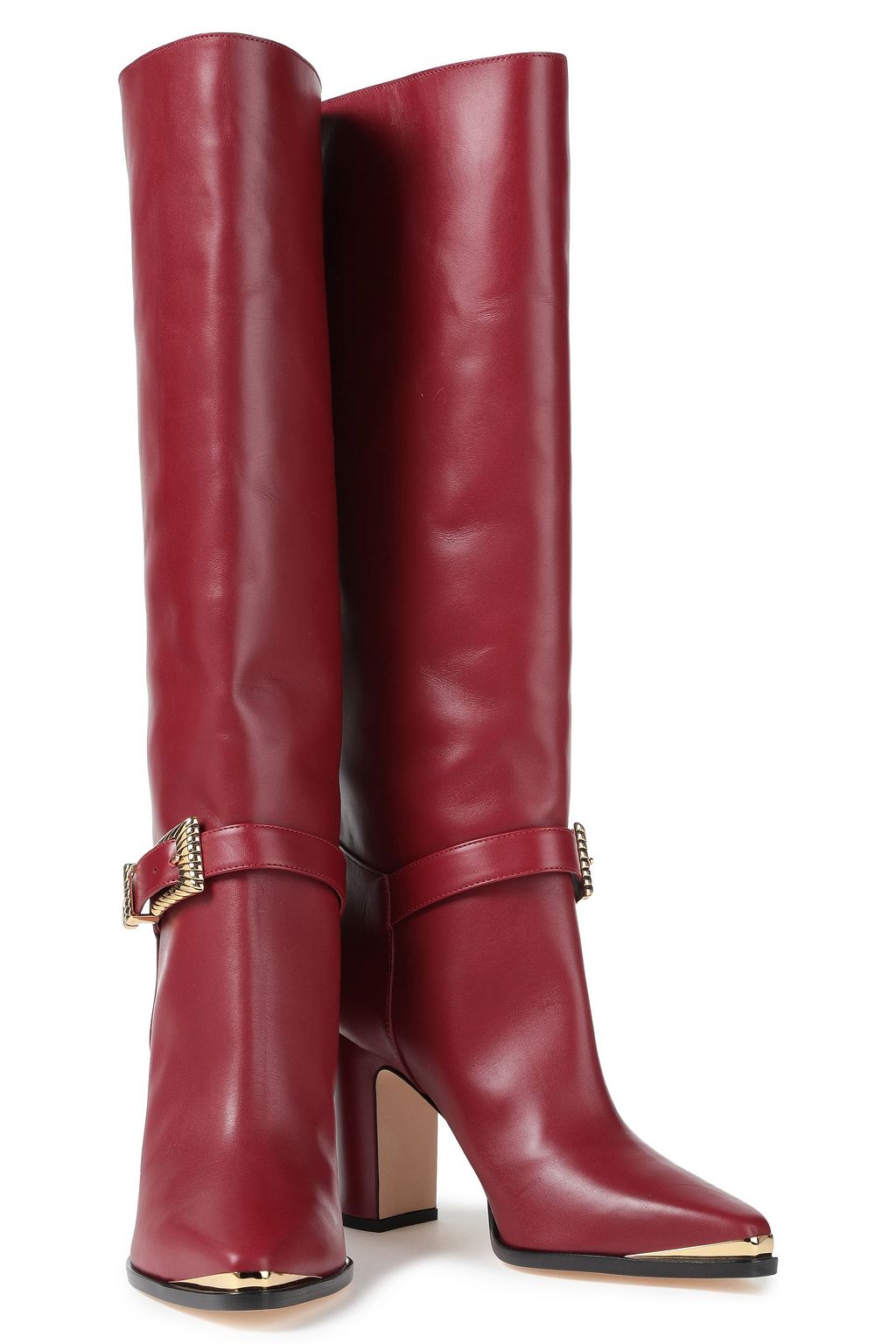 ALBERTA FERRETTI Buckle-embellished leather boots