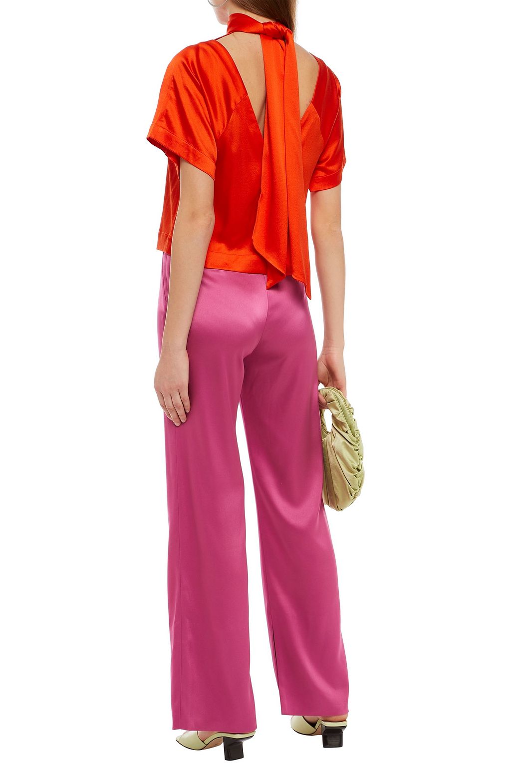 RODEBJER Brahma bamboo-blend satin blouse