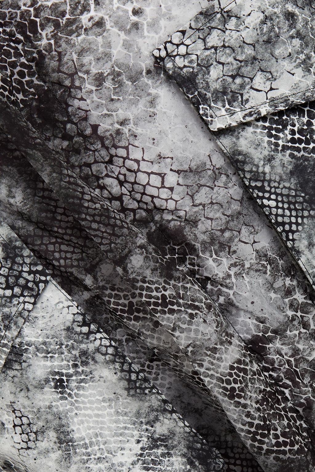 BEN TAVERNITI™ UNRAVEL PROJECT Snake-print hooded shell jacket