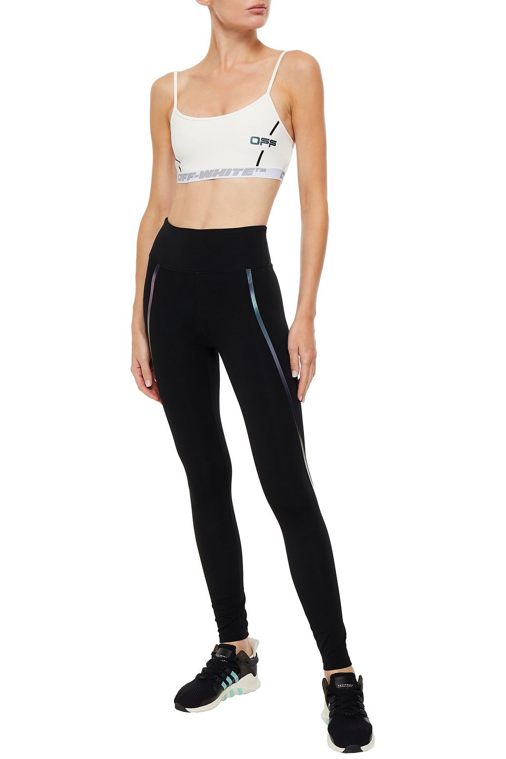 OFF-WHITE™ Printed stretch-jersey sports bra