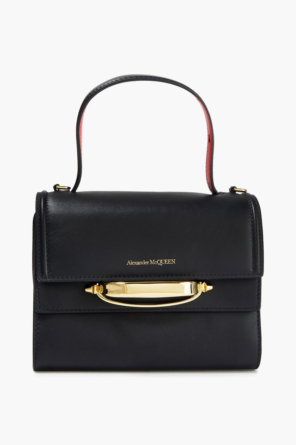 Black The Story leather tote | ALEXANDER MCQUEEN | THE OUTNET