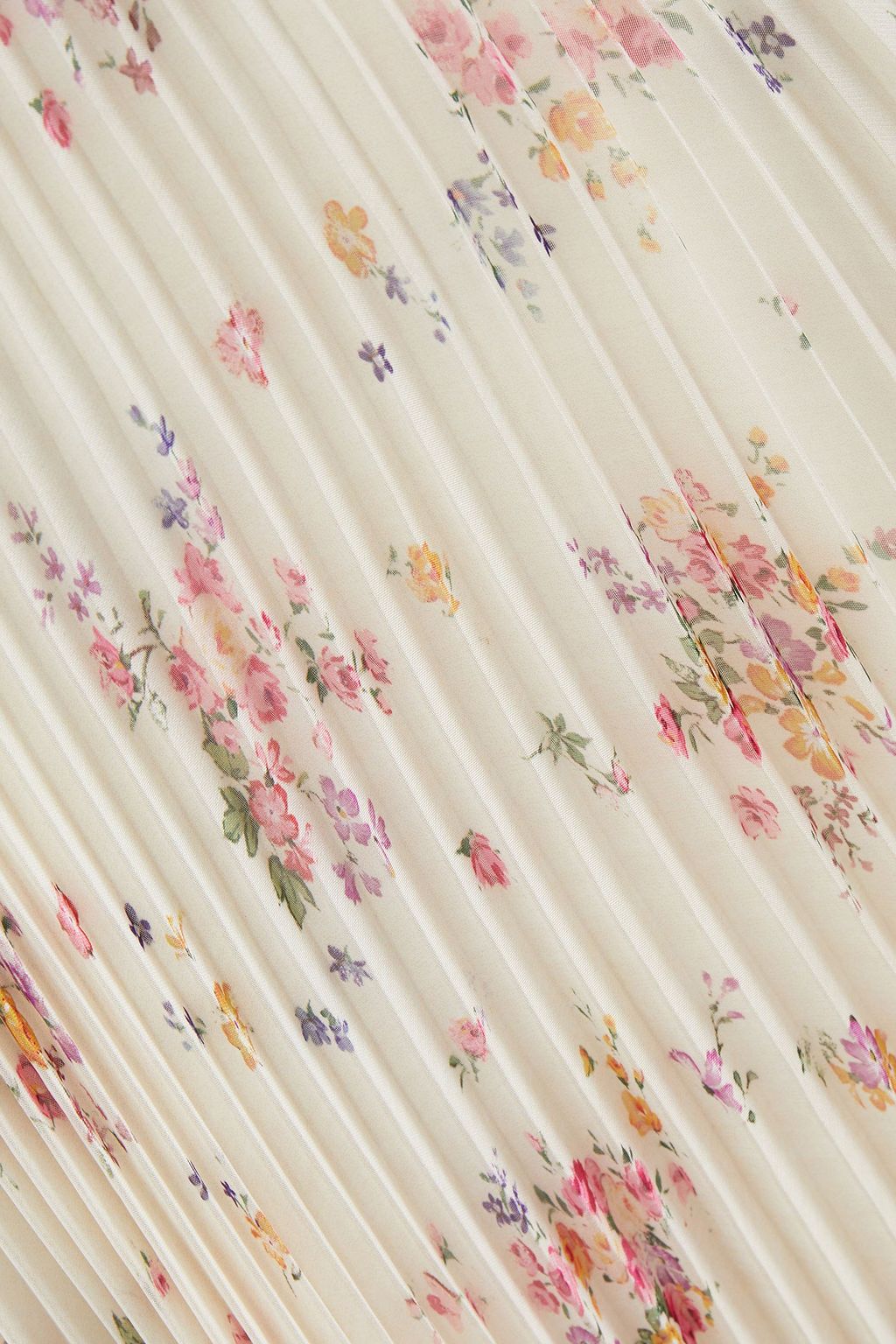 PHILOSOPHY DI LORENZO SERAFINI Floral-print plissé-chiffon maxi skirt