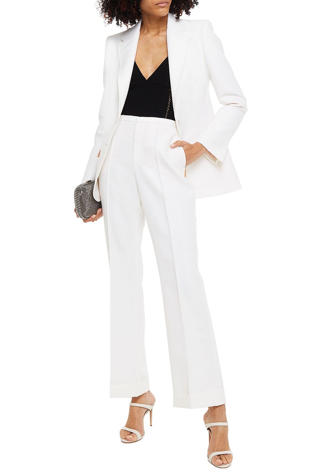 PHILOSOPHY DI LORENZO SERAFINI Wool-blend crepe straight-leg pants