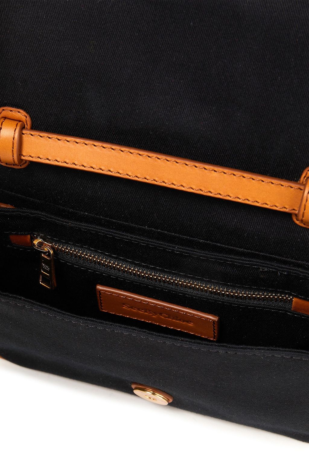 SEE BY CHLOÉ Roby ring-embellished burnished-leather shoulder bag