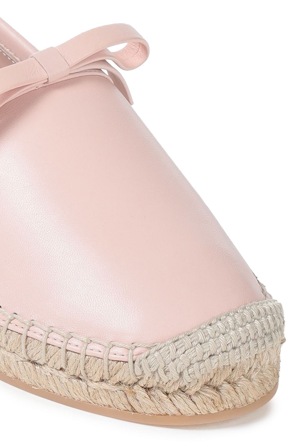 RED(V) Bow-detailed leather espadrilles