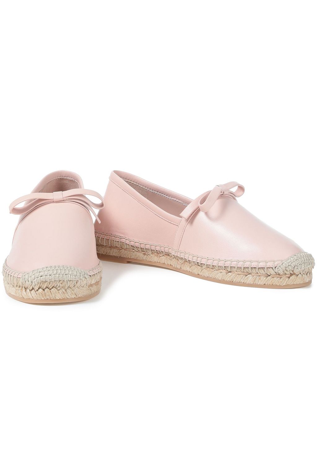 RED(V) Bow-detailed leather espadrilles