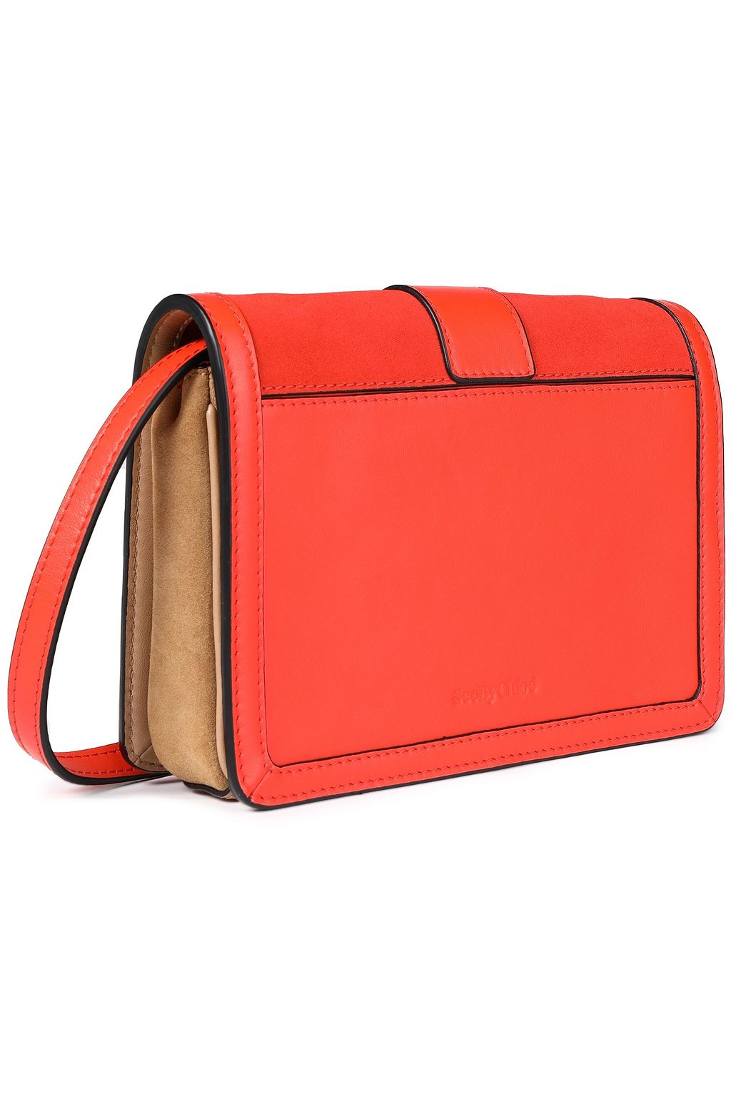 SEE BY CHLOÉ Roby suede-paneled leather shoulder bag