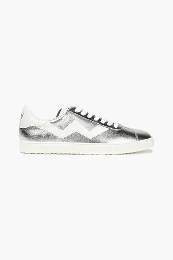 stuart weitzman metallic sneakers