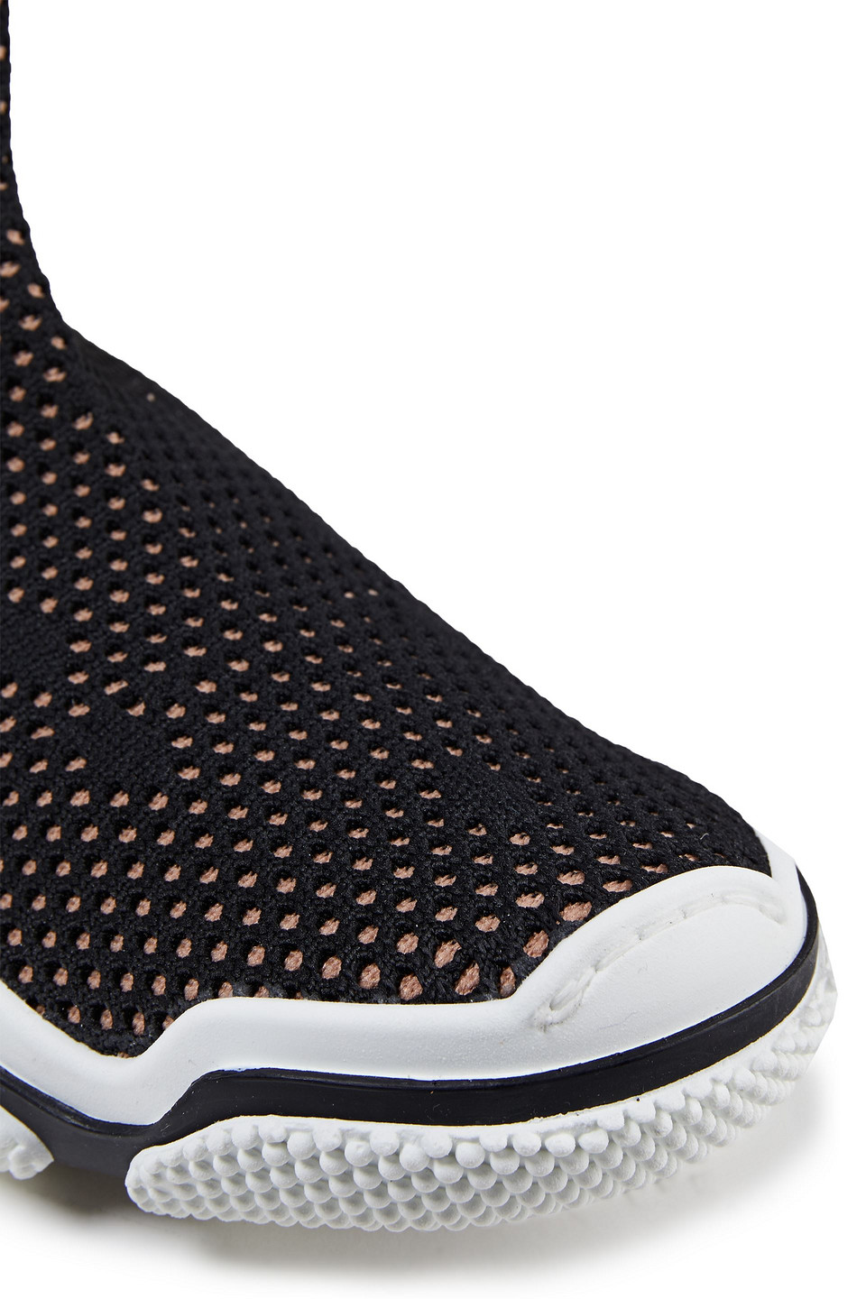 Redv Monogram-trimmed Mesh Boots In Black