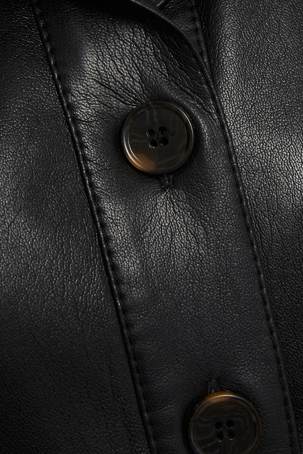 NANUSHKA Keiron oversized gathered vegan leather shirt