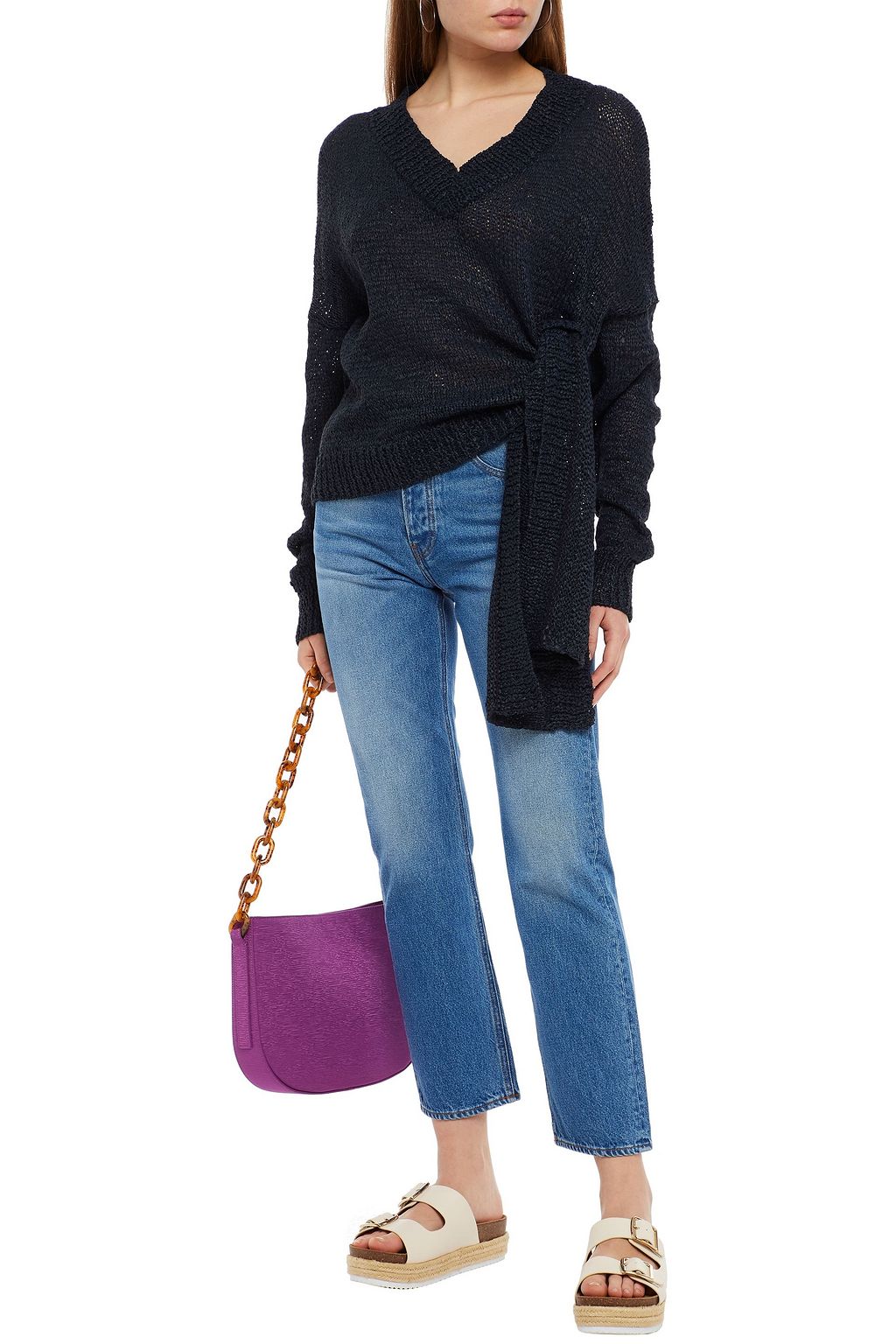 RODEBJER Knotted open-knit sweater