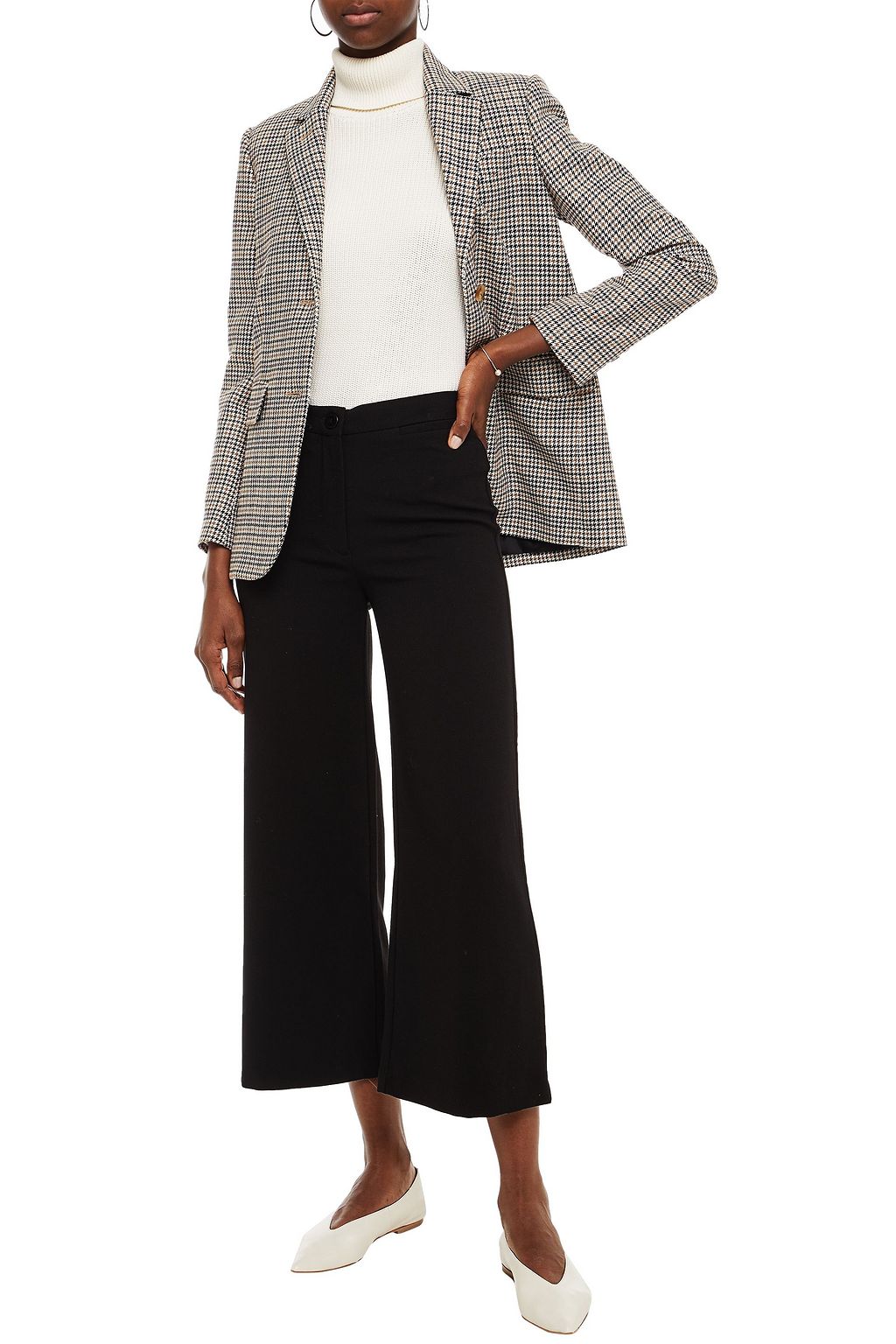 RODEBJER Darla cropped crepe wide-leg pants