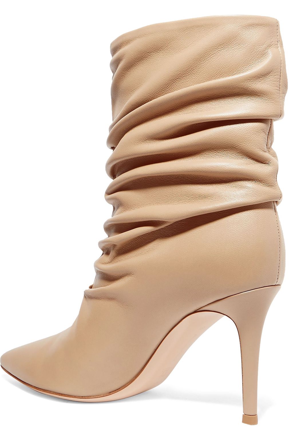 GIANVITO ROSSI Cecile gathered leather ankle boots
