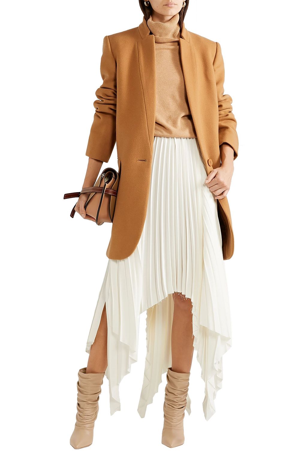 GIANVITO ROSSI Cecile gathered leather ankle boots