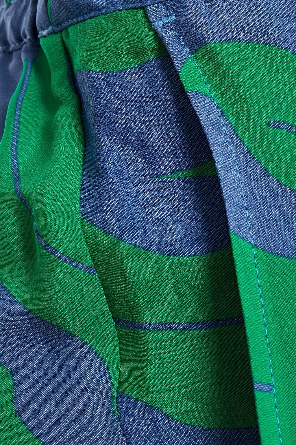 OFF-WHITE™ Printed crepe de chine wide-leg pants