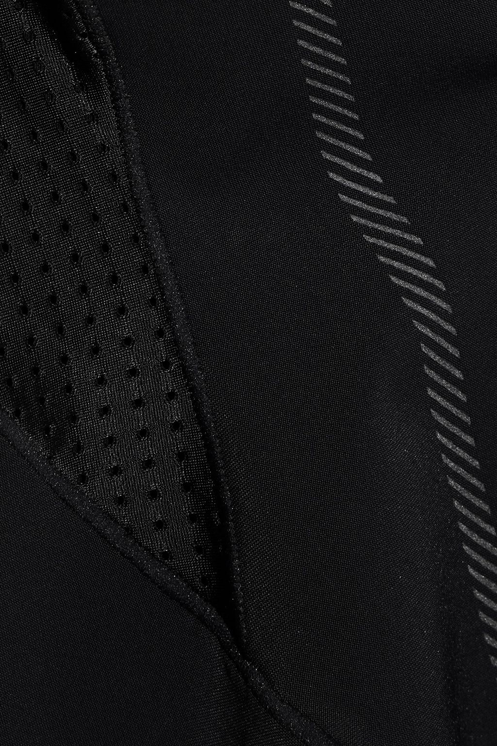 REEBOK X VICTORIA BECKHAM Mesh-paneled appliquéd stretch tank