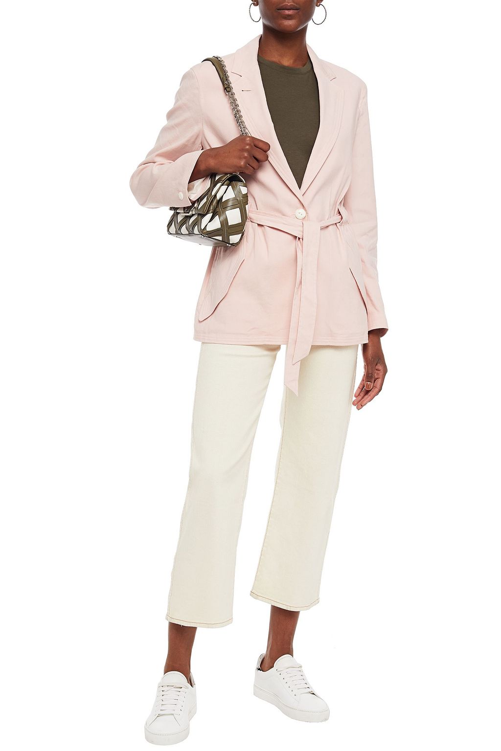 RAG & BONE Cameron belted linen-blend canvas blazer