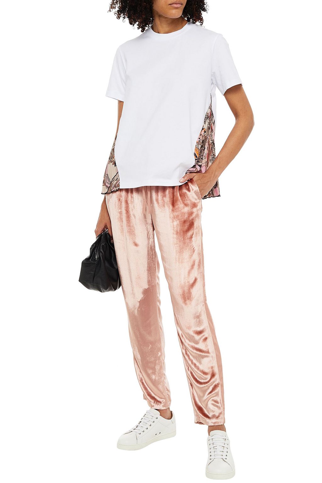 velvet track pants