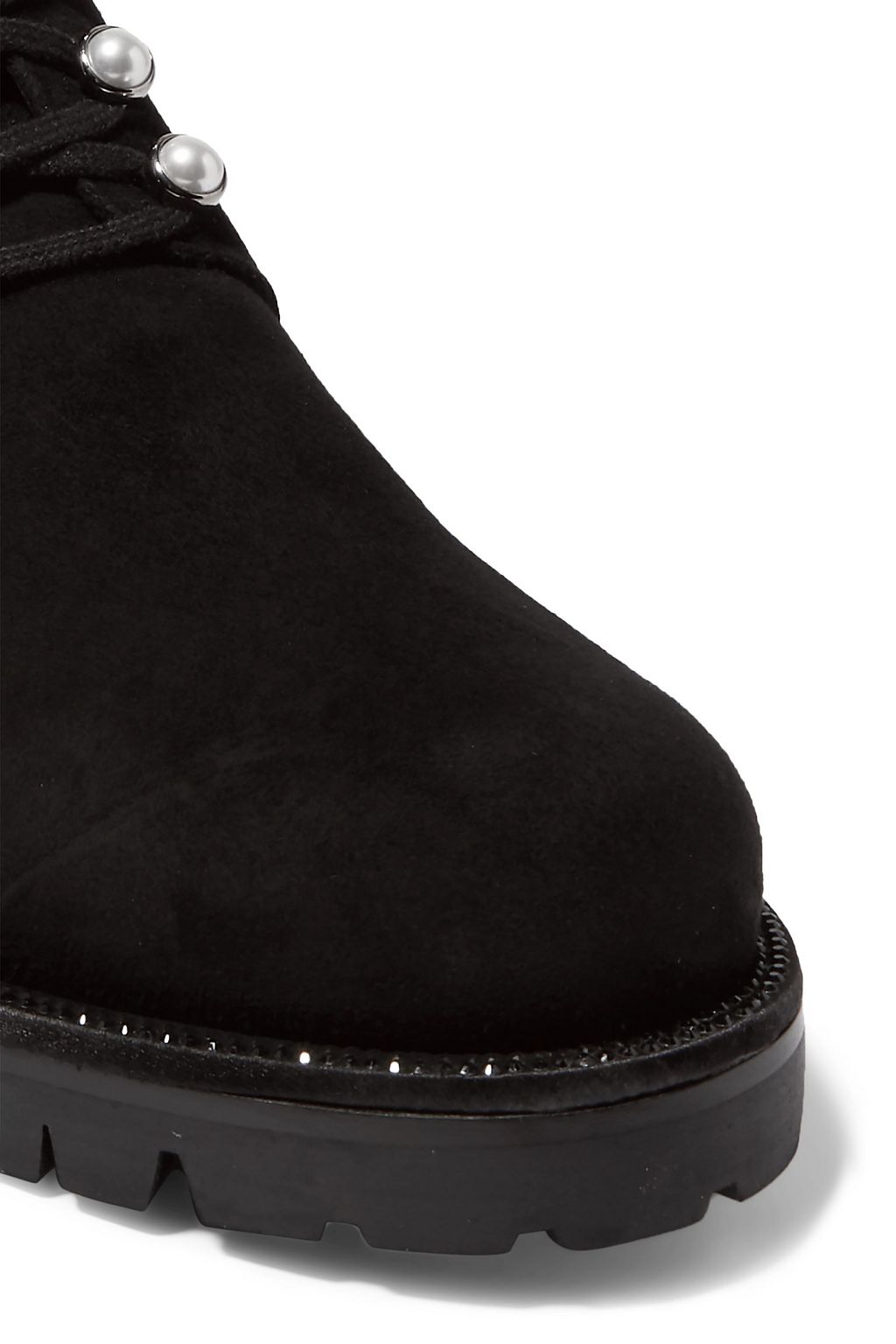 RENE' CAOVILLA Embellished suede ankle boots
