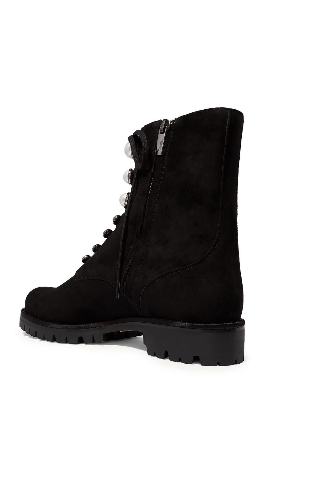 RENE' CAOVILLA Embellished suede ankle boots