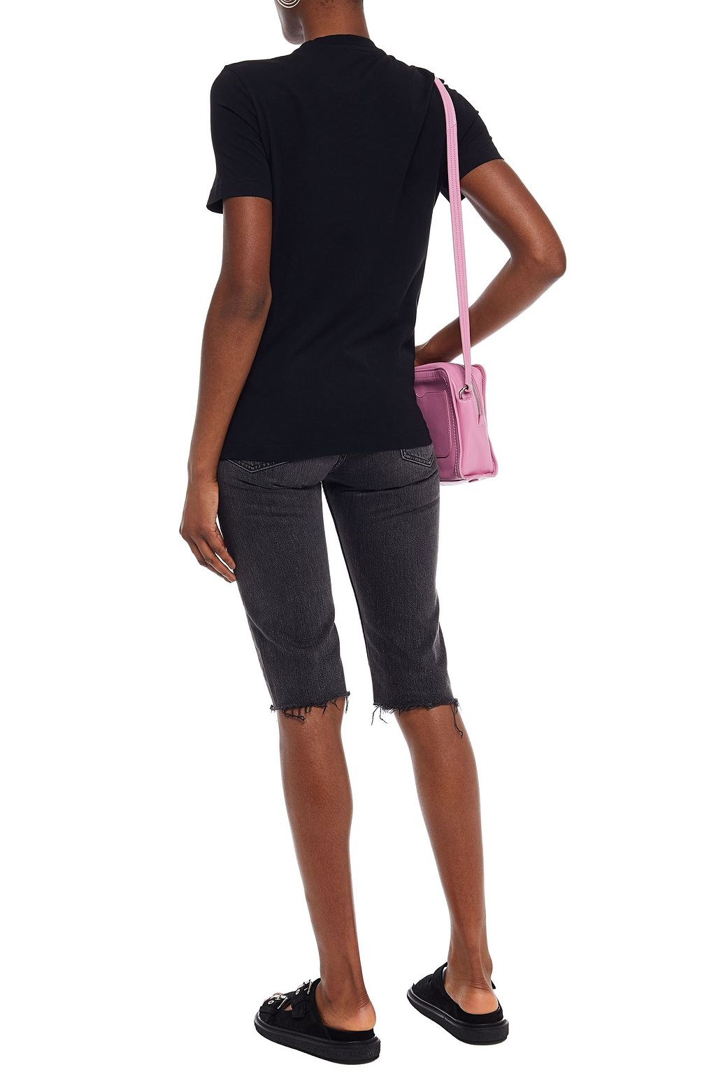 MARKUS LUPFER Kate flocked printed cotton-jersey T-shirt