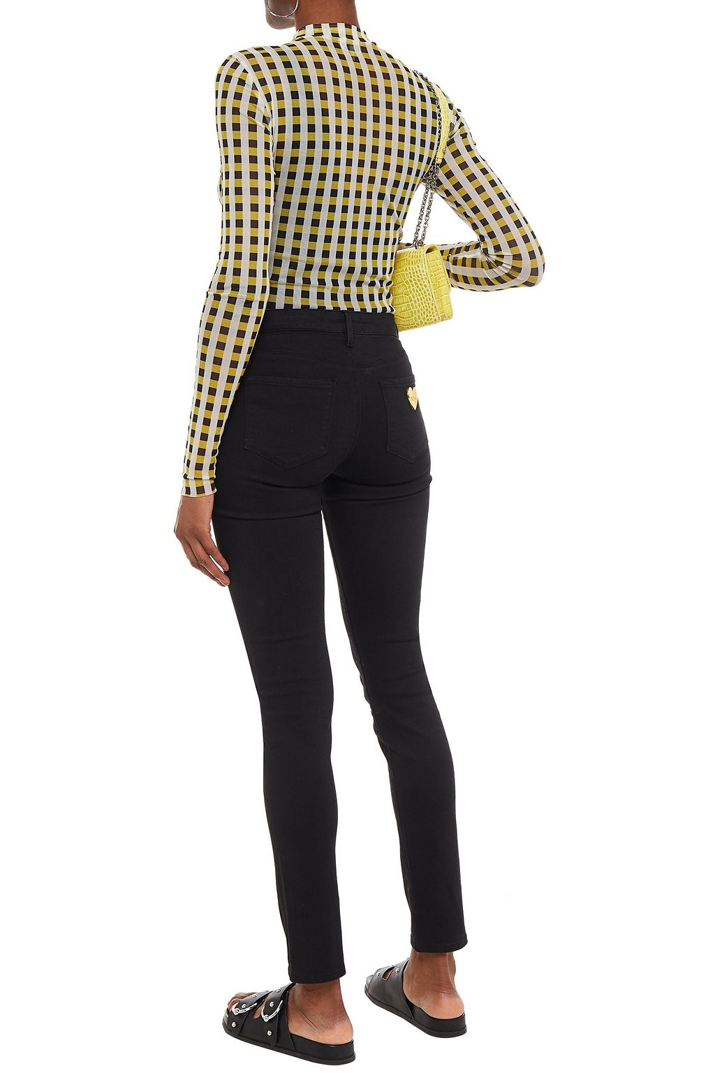 LOVE MOSCHINO Logo-appliquéd mid-rise skinny jeans