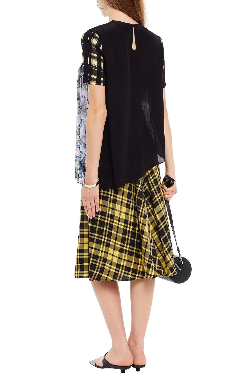 PREEN LINE Cleo asymmetric printed crepe de chine top