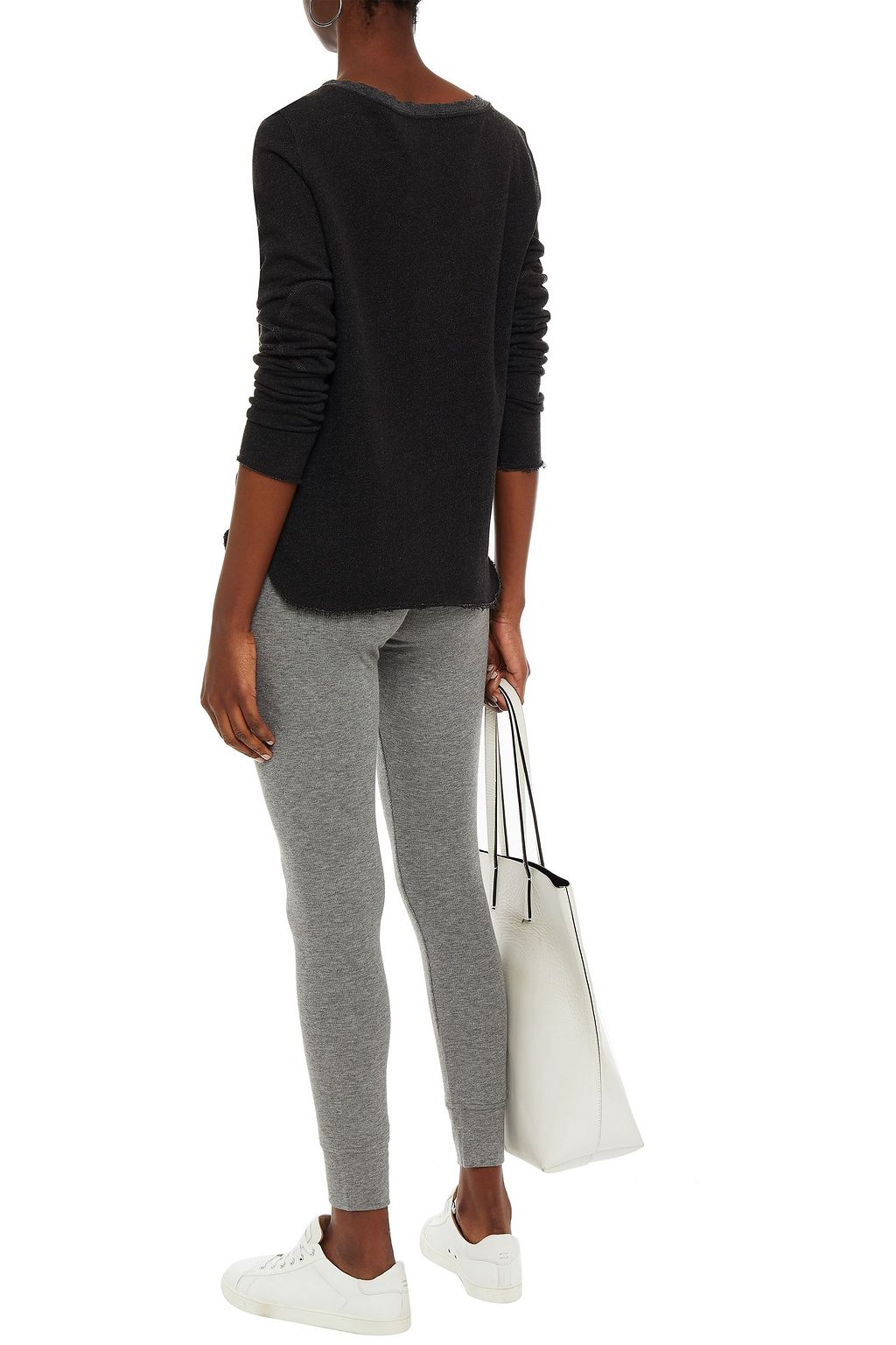 ATM ANTHONY THOMAS MELILLO Ribbed mélange stretch-Micro Modal leggings