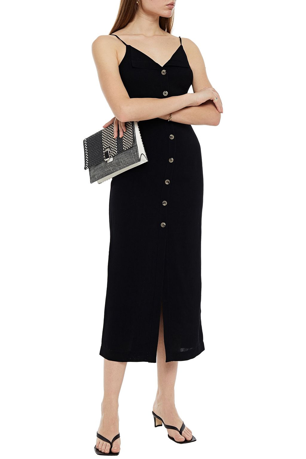 NANUSHKA Canvas midi dress
