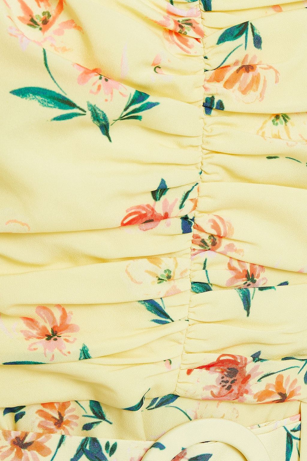 PALOMA BLUE Evie gathered floral-print crepe midi dress