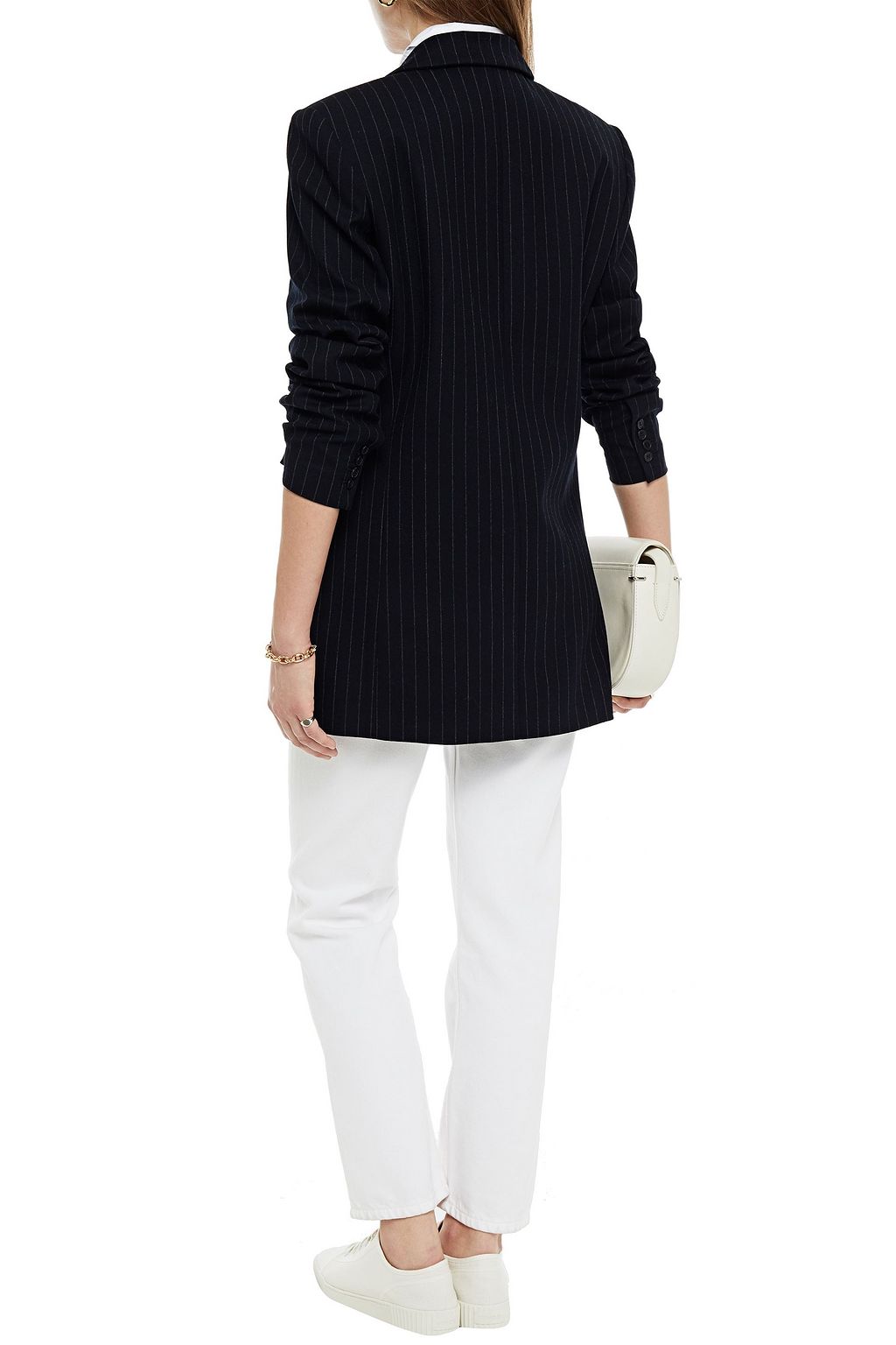 JOSEPH Pinstriped wool-blend flannel blazer