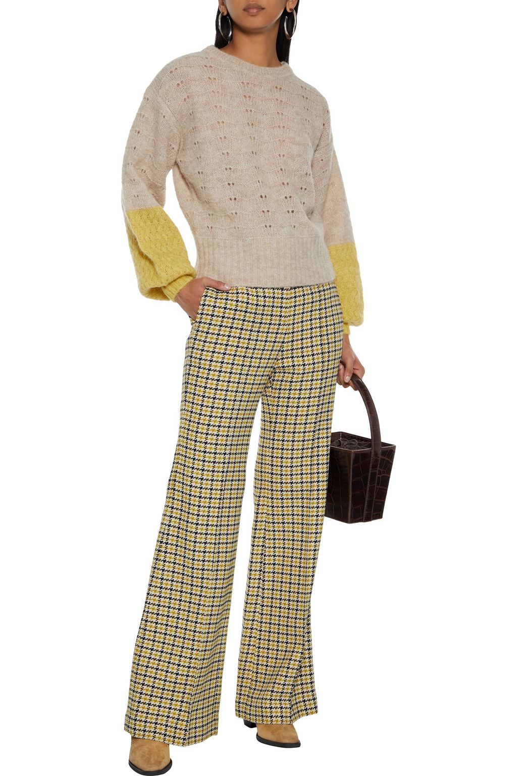 SEE BY CHLOÉ Pointelle-knit alpaca-blend sweater
