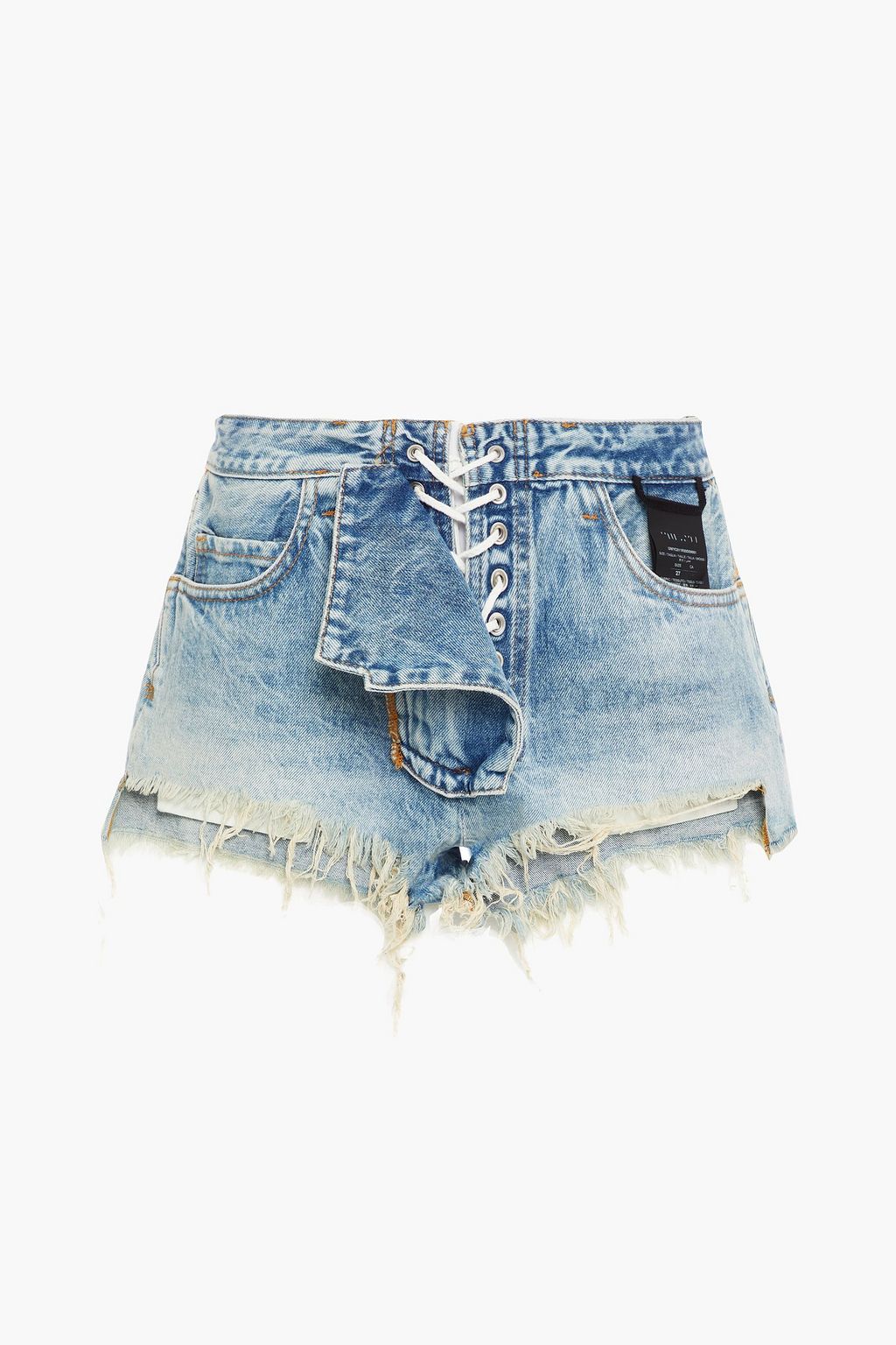 mid denim shorts