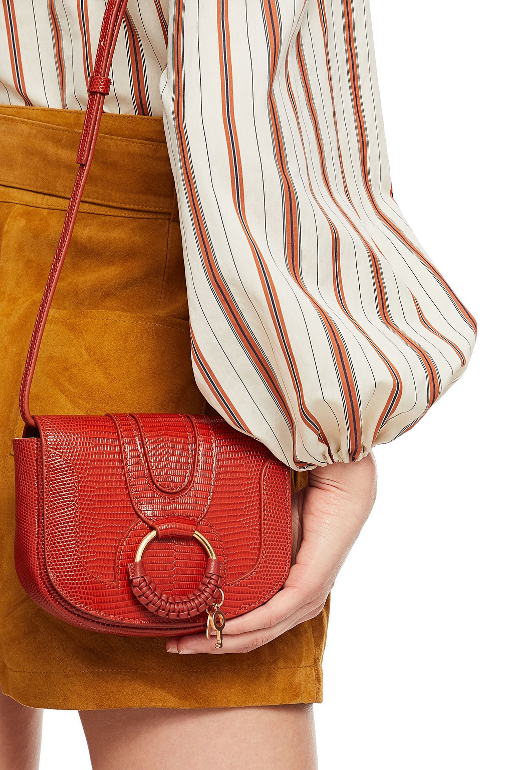 SEE BY CHLOÉ Hana mini lizard-effect leather shoulder bag