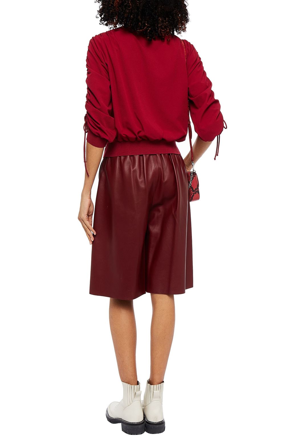 LOVE MOSCHINO Ruched stretch-twill jacket
