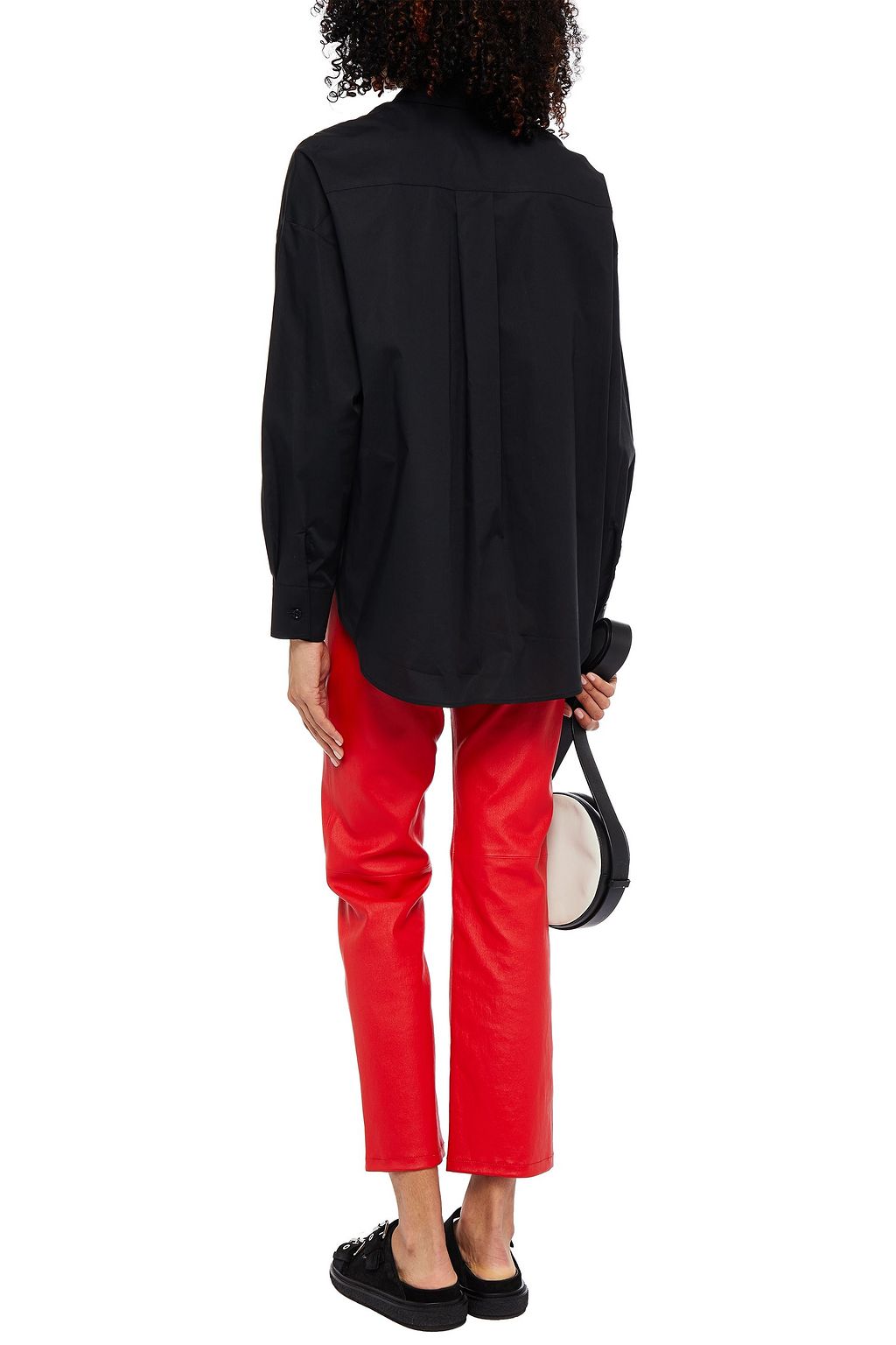 LOVE MOSCHINO Printed stretch-cotton poplin shirt