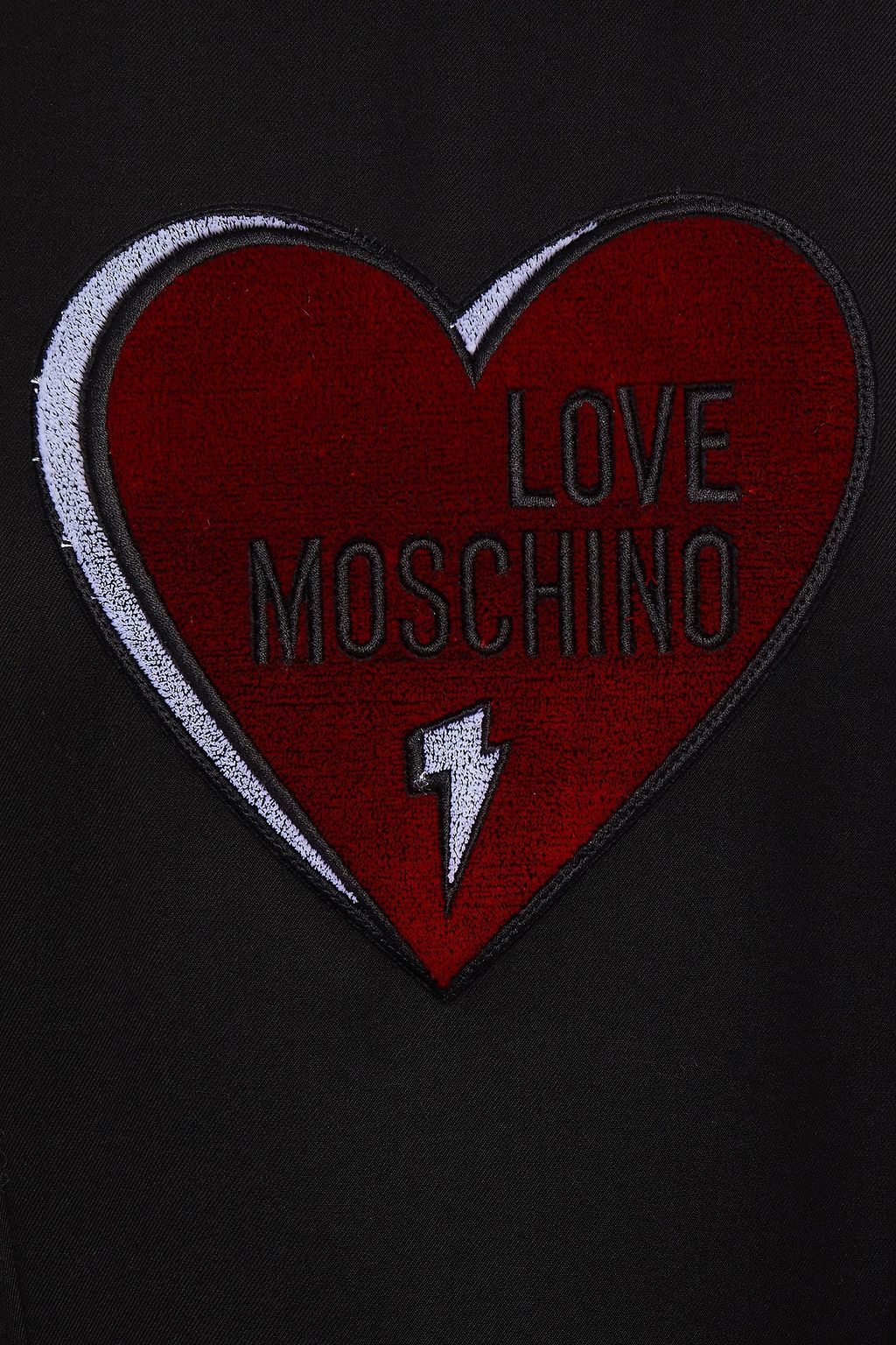 LOVE MOSCHINO Logo-appliquéd twill mini dress