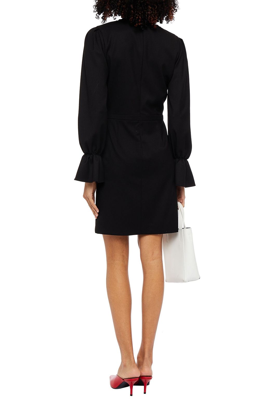 LOVE MOSCHINO Logo-appliquéd twill mini dress