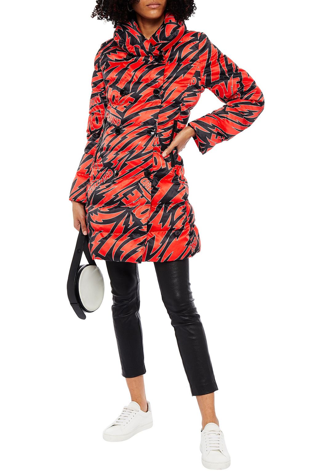 LOVE MOSCHINO Quilted printed shell jacket