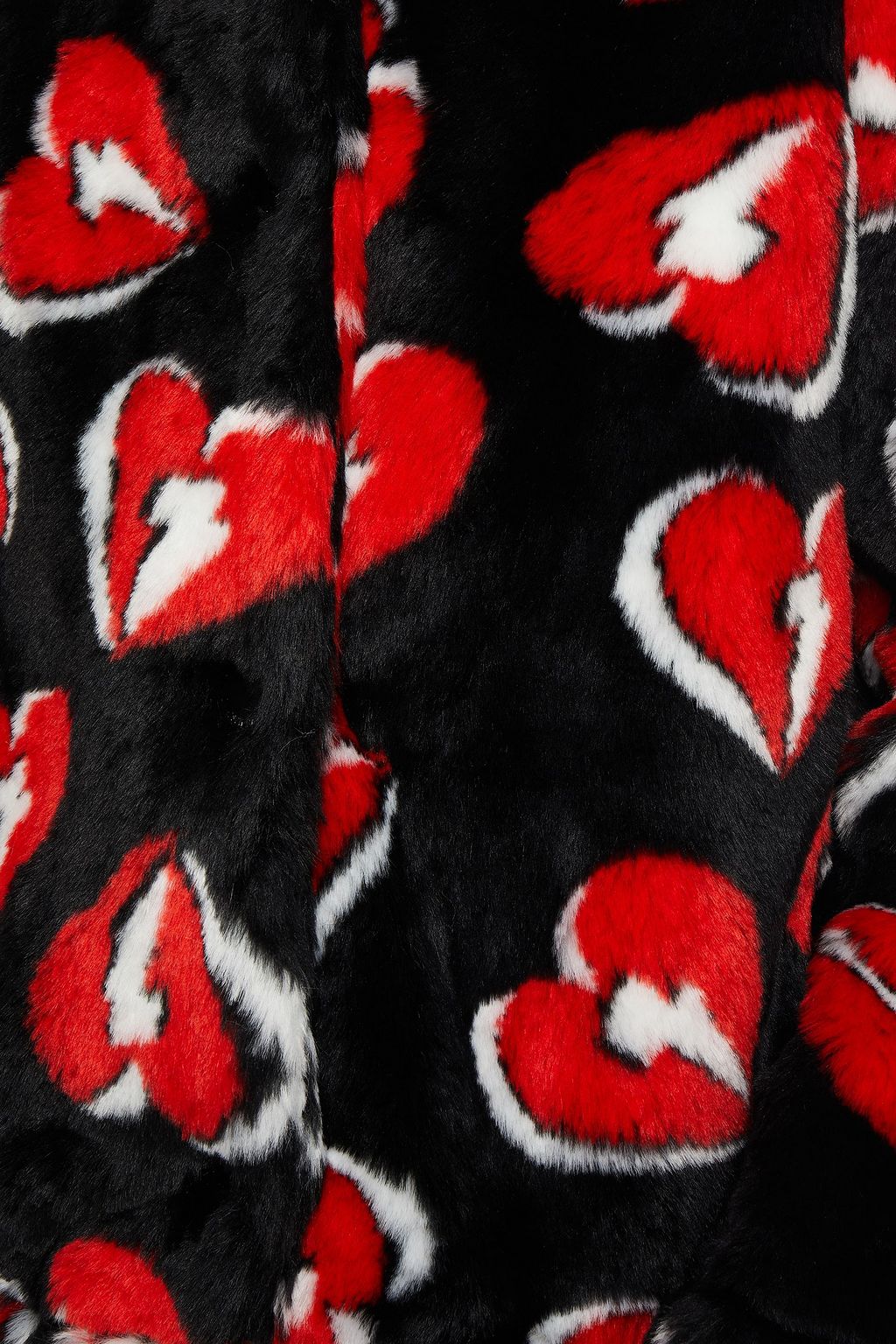 LOVE MOSCHINO Printed faux fur jacket