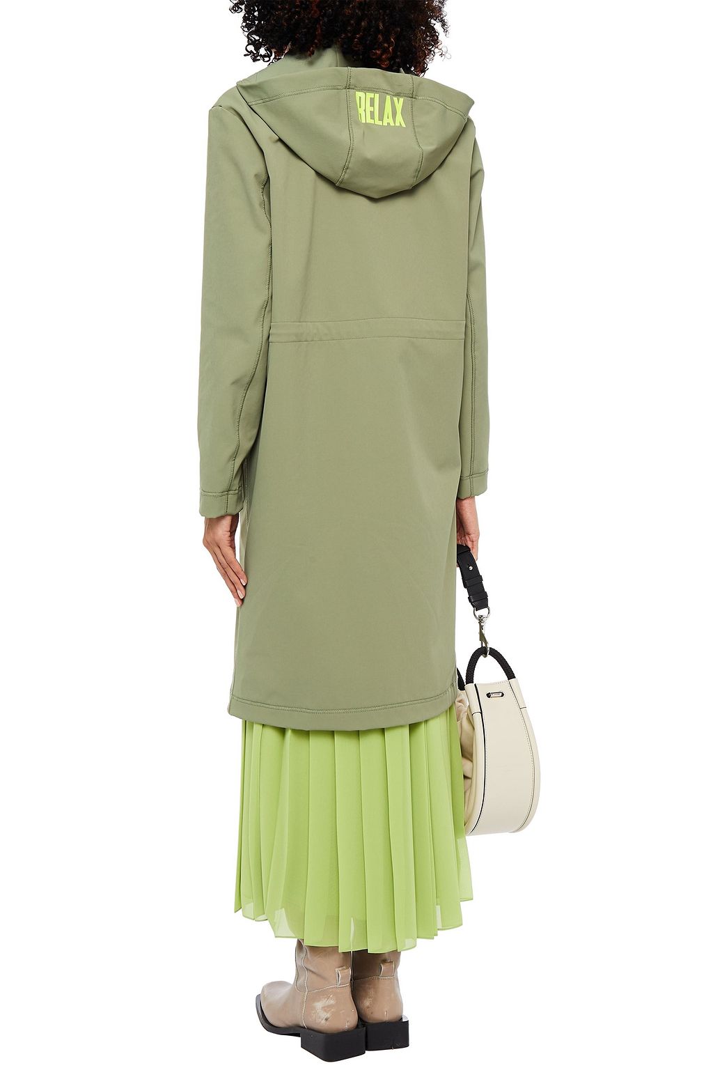 LOVE MOSCHINO Printed shell hooded coat