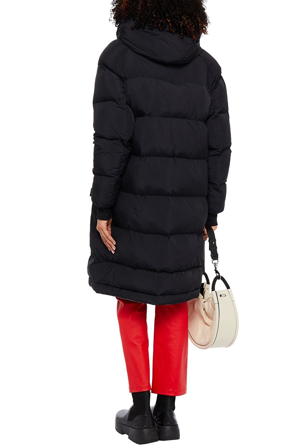 LOVE MOSCHINO Quilted shell hooded coat