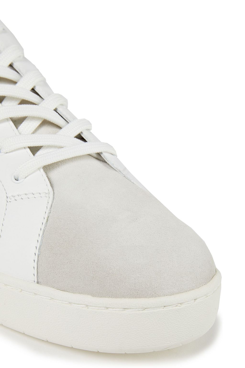 VINCE. Paneled two-tone suede and leather sneakers