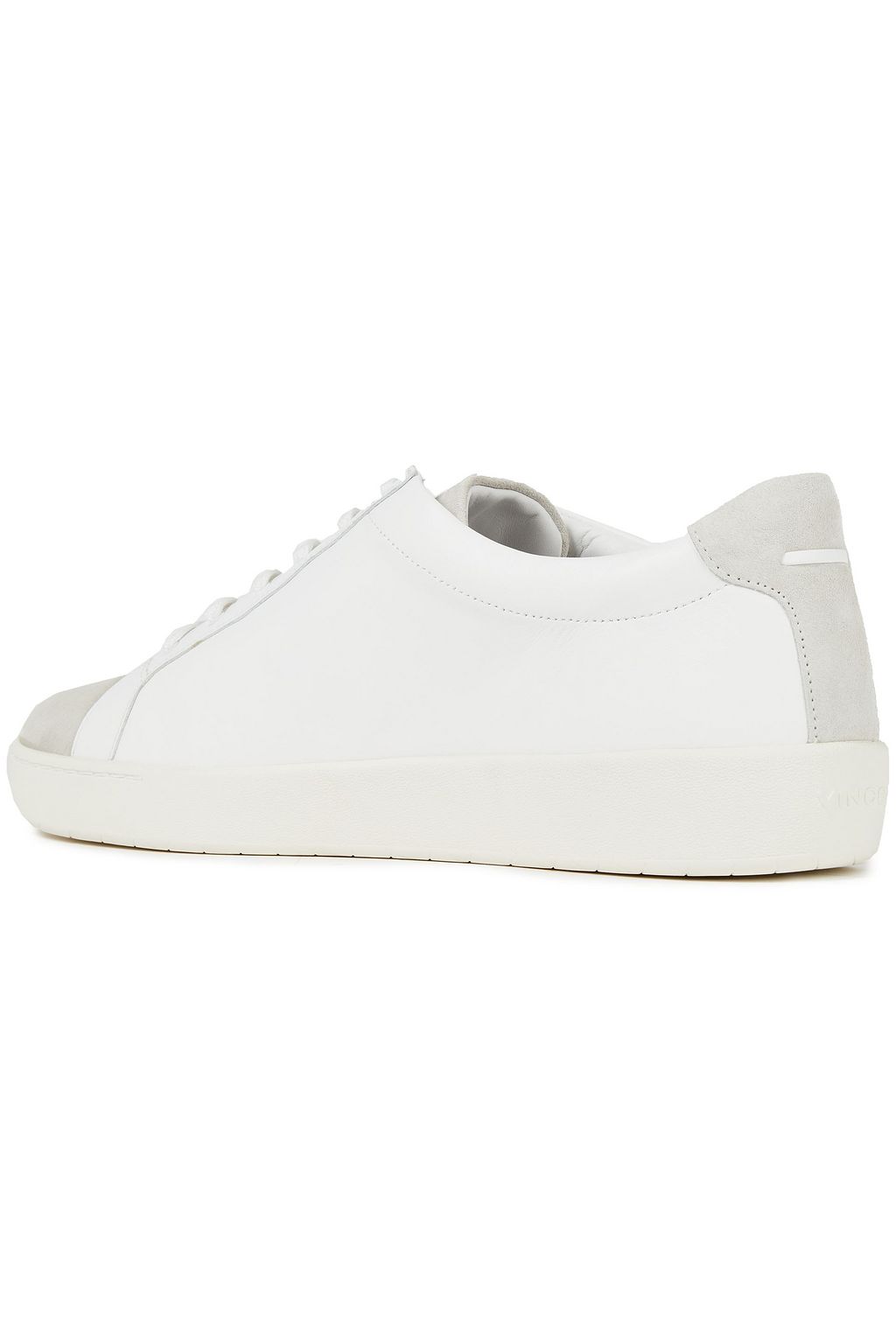 VINCE. Paneled two-tone suede and leather sneakers